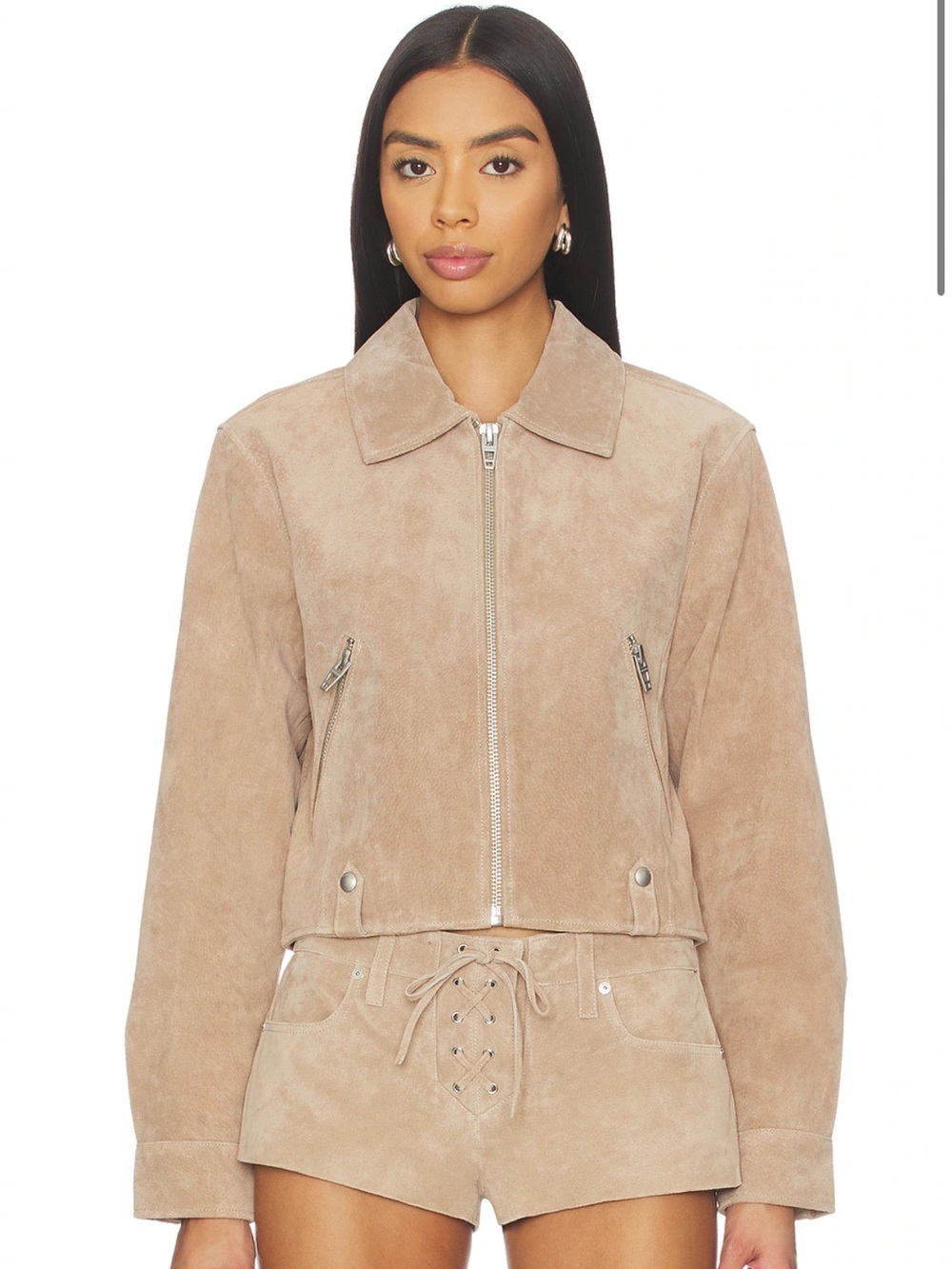 Revolve Cropped Jacket in Latte Frappe
BLANKNYC